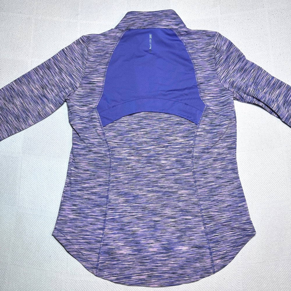 NEW Zero Restriction Shae Performance 1/4 Zip Women Small Space Dye Purple Mock - Picture 7 of 12